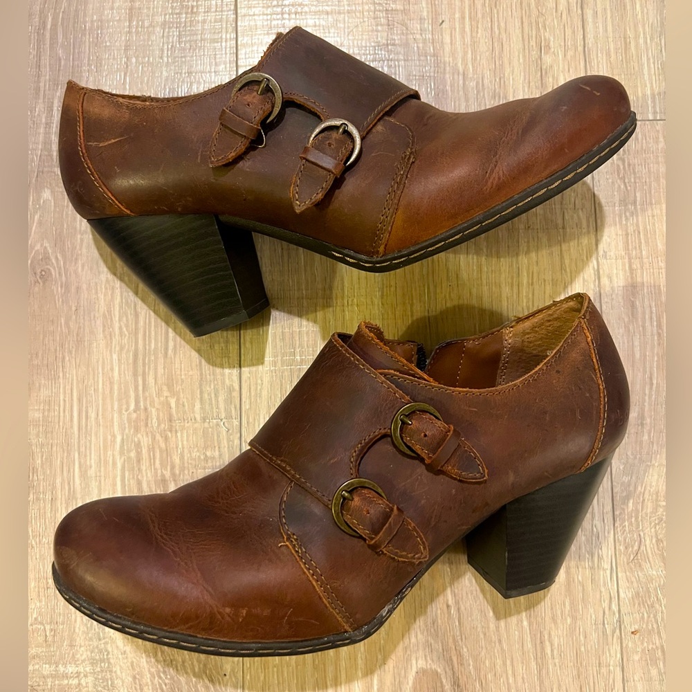 B.O.C Brown Leather Shoe Boots Sz 8.5